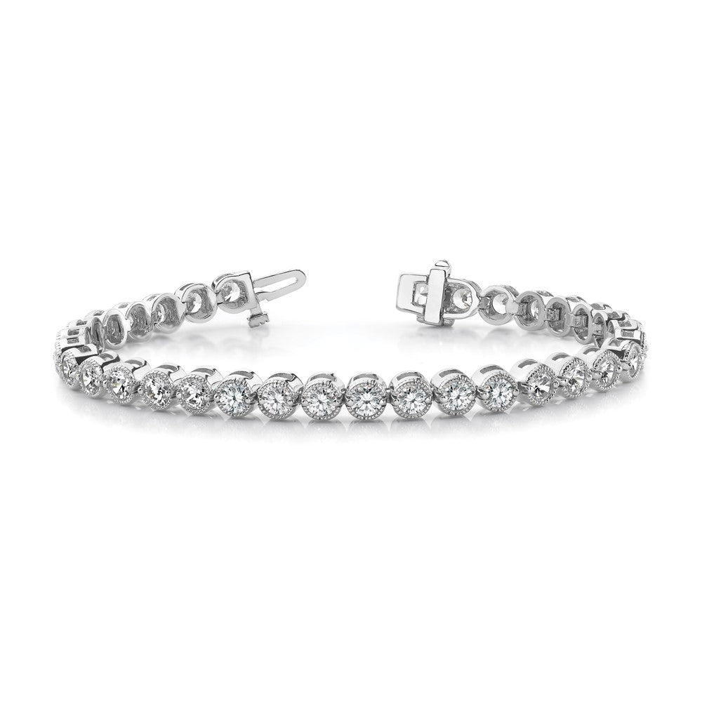 High-Quality 14K White Gold Diamond Tennis Bracelet - Stylish & Affordable Luxury