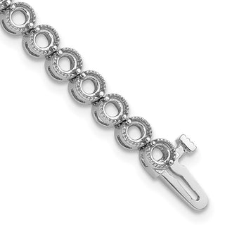 High-Quality 14K White Gold Diamond Tennis Bracelet Setting - Stylish & Affordable