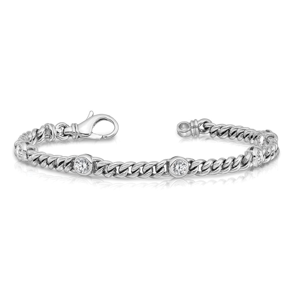 Shop Exclusive 14K White Gold Diamond Fancy Bracelet - Stylish Luxury Value
