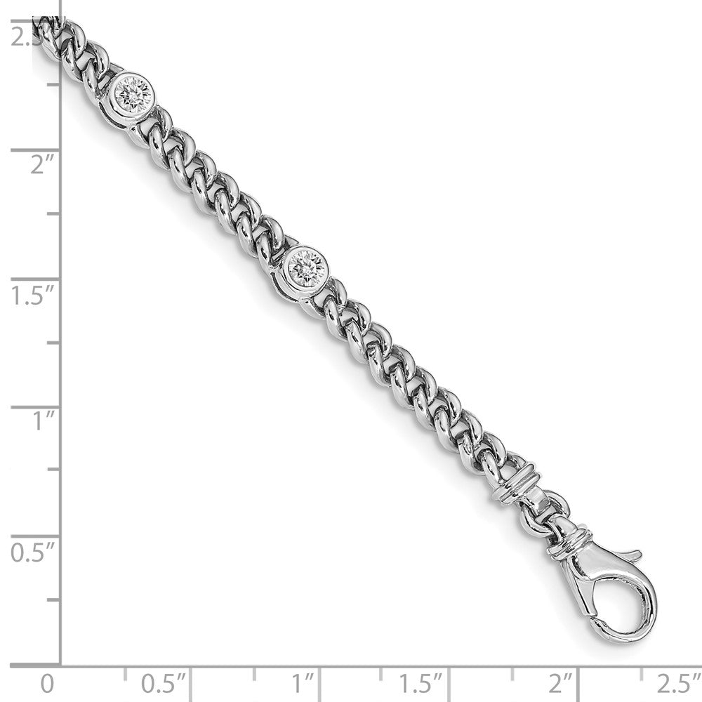 Shop Stylish 14K White Gold AAA Diamond Bracelet - 7 Inches, Luxury Value!