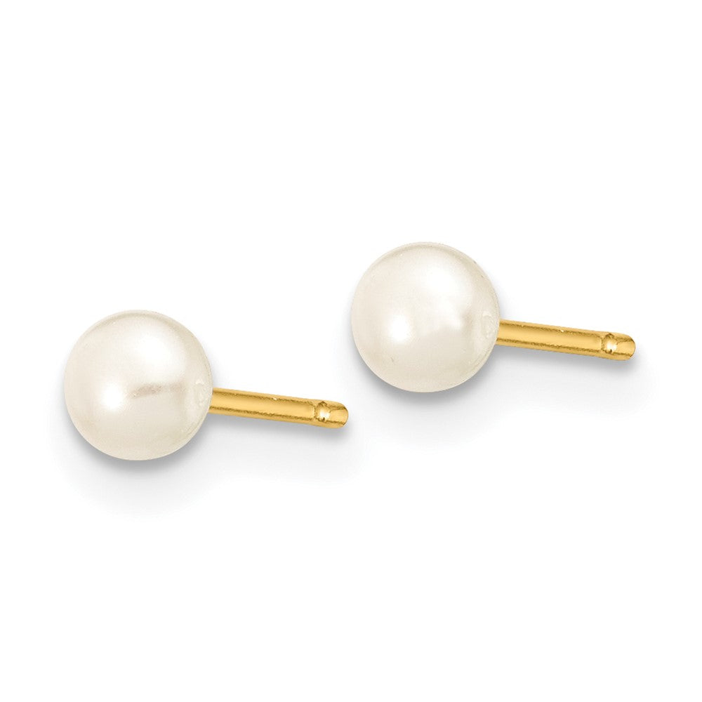 Shop Exclusive 14K White Gold Pearl Button Stud Earrings - 3-4mm Luxury Value