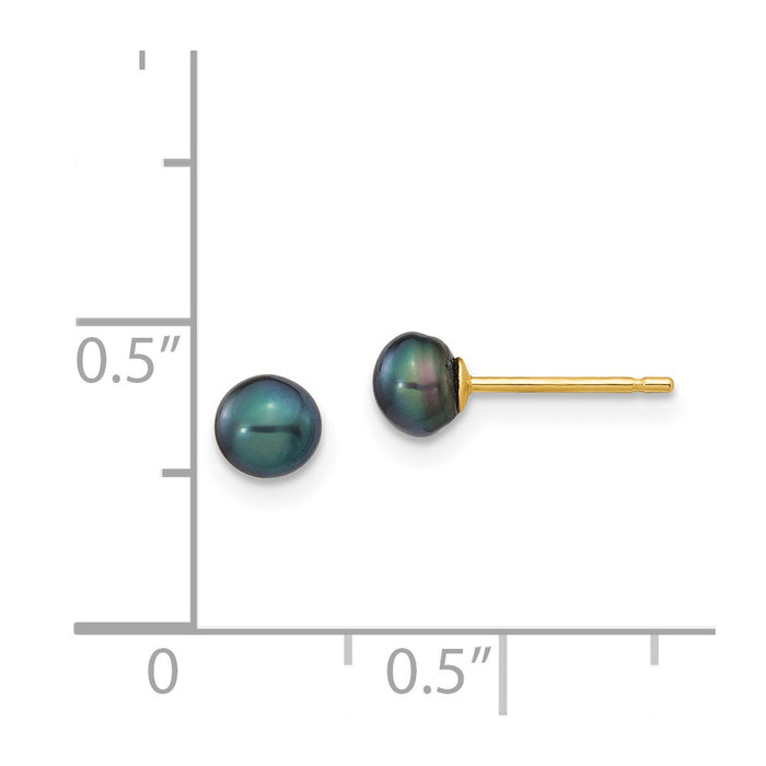 Shop Stylish 14K Gold Freshwater Pearl Stud Earrings - 4-5mm, Affordable Luxury!-4