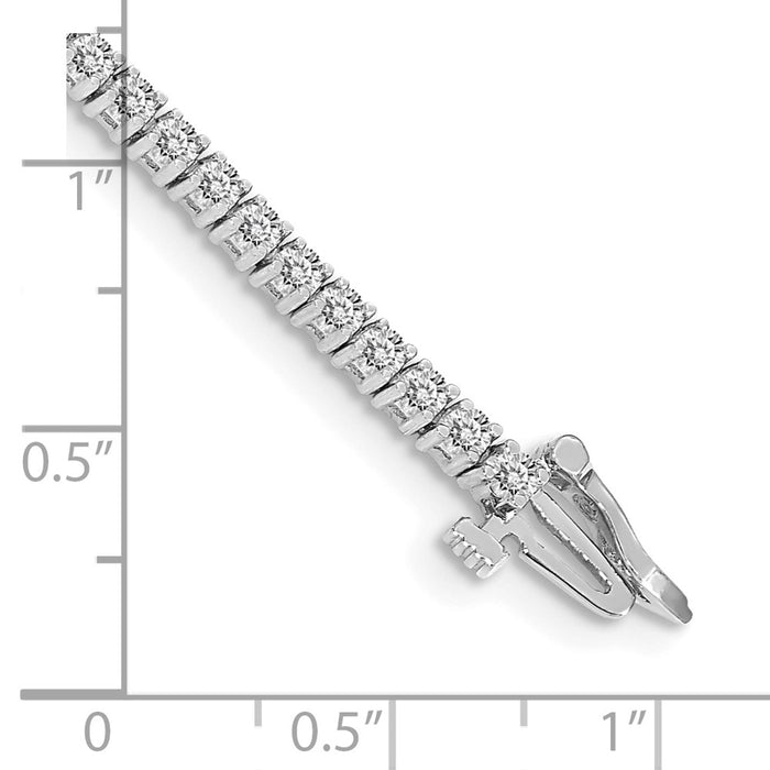 Shop 14K White Gold AAA Diamond Tennis Bracelet - Stylish Elegance, 7" Length-4