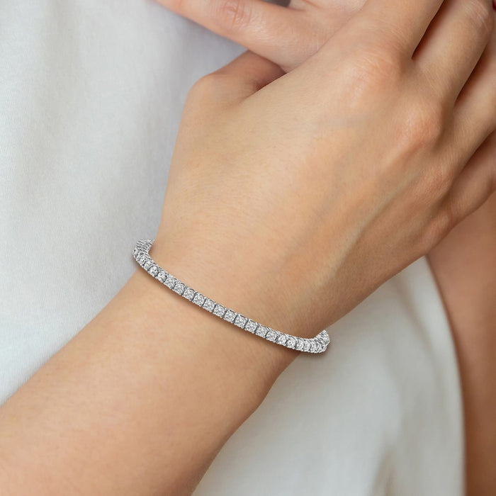 Exclusive 14K White Gold Tennis Bracelet Setting - Stylish & Affordable Luxury-5