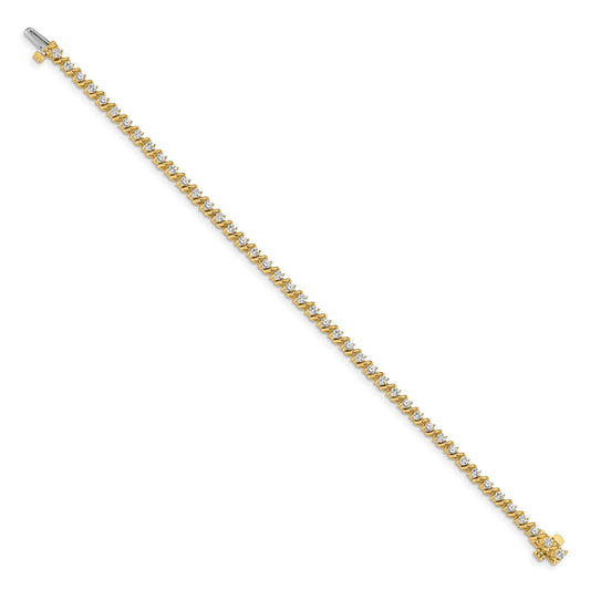 Shop 14K Gold 2.25mm Twisted Tennis Bracelet - Stylish Luxury Jewelry Deal!