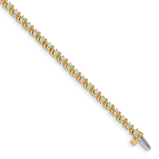 Shop 14K Gold 2.25mm Twisted Tennis Bracelet - Stylish Luxury Jewelry Deal!
