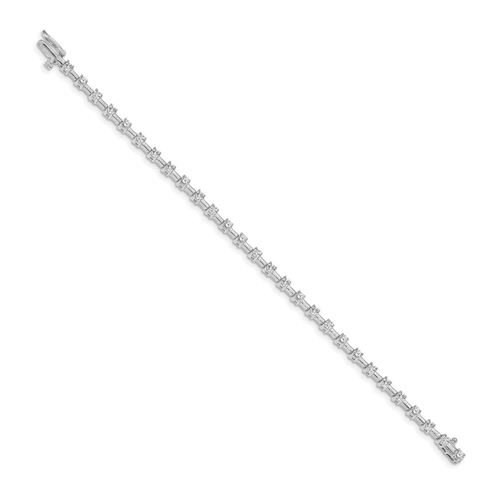 Buy Stylish 14K White Gold AA Quality Diamond Tennis Bracelet - 7.5" Long