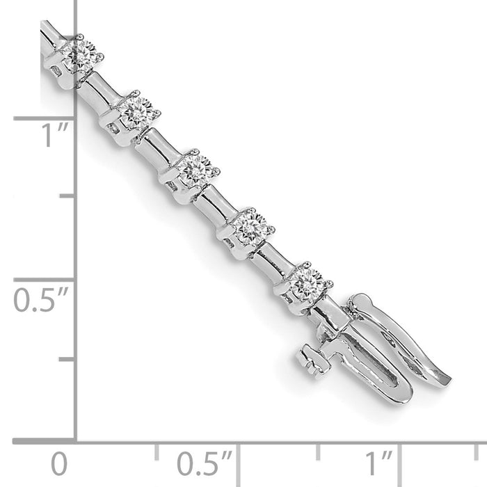 Buy Exclusive 14K White Gold 2.6mm Bar Link Tennis Bracelet - Stylish Value!-4
