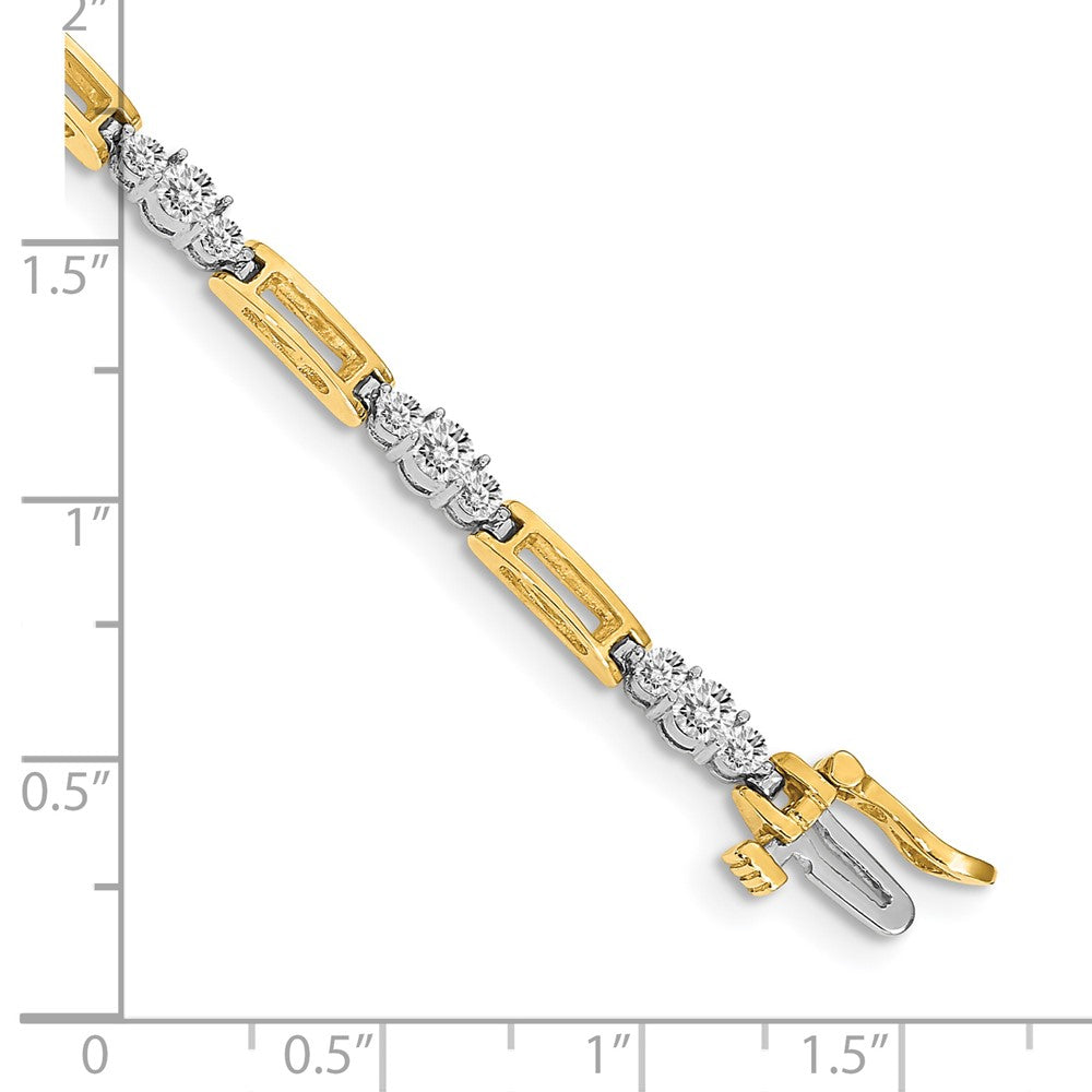 Buy 14K Two-Tone Diamond Tennis Bracelet | VS Clarity, Stylish & Luxury Design
