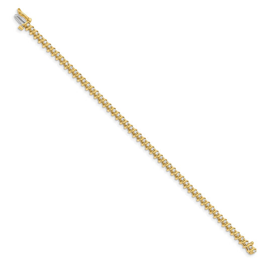 Buy Stylish 14K Gold AA Diamond Tennis Bracelet - 7.5", 6.5g, Luxury Value!