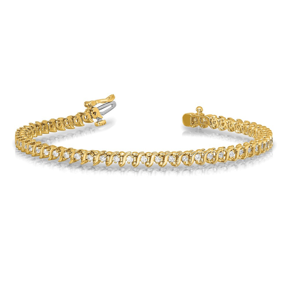 Buy Stylish 14K Gold AA Diamond Tennis Bracelet - 7.5", 6.5g, Luxury Value!