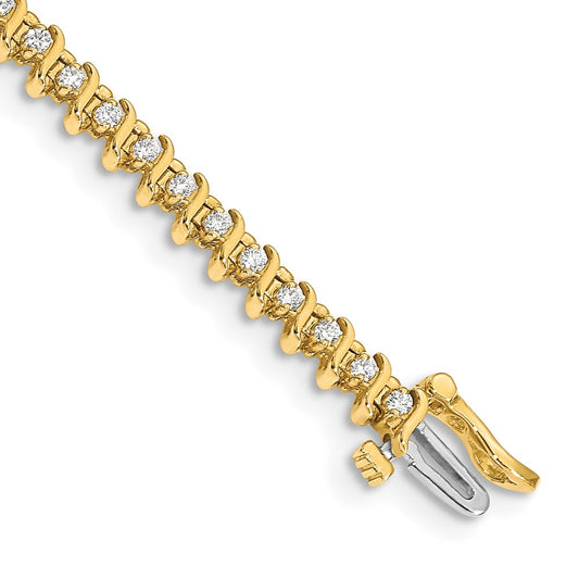 Buy Stylish 14K Gold AA Diamond Tennis Bracelet - 7.5", 6.5g, Luxury Value!