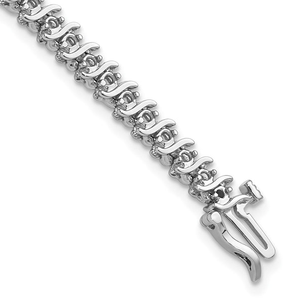14K White Gold 1.6mm Diamond Tennis Bracelet - Style GR1-1013605