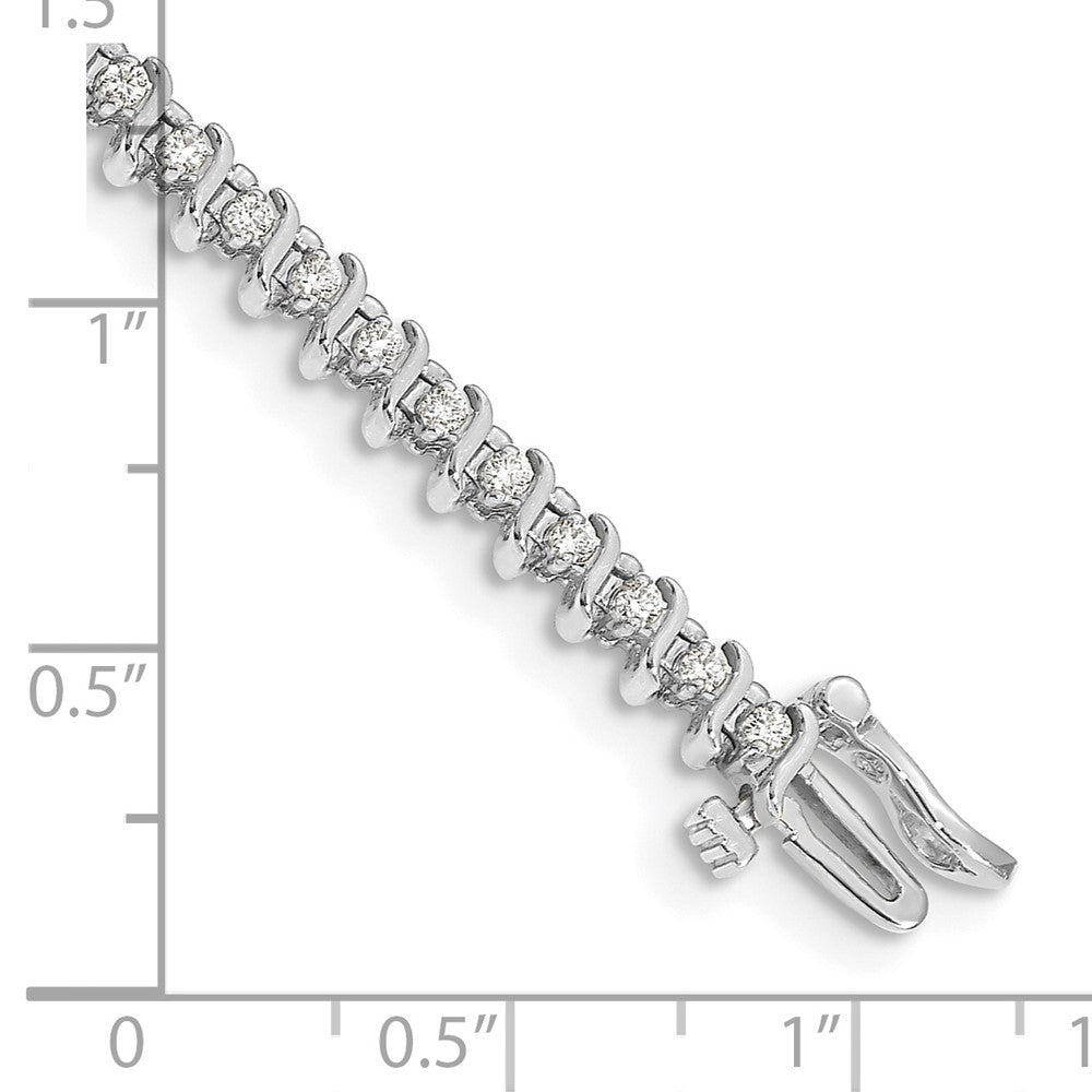 Buy Stylish 14K White Gold 1.6mm Diamond Tennis Bracelet at Affordable Price