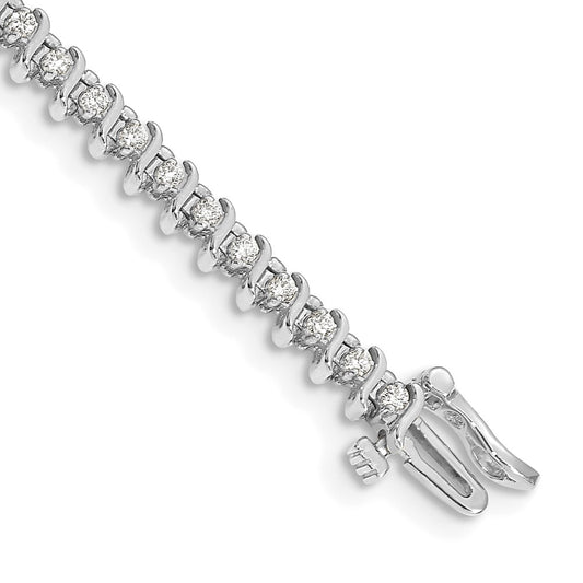 Buy Stylish 1.6mm Diamond Tennis Bracelet in 14K White Gold - Luxury Value