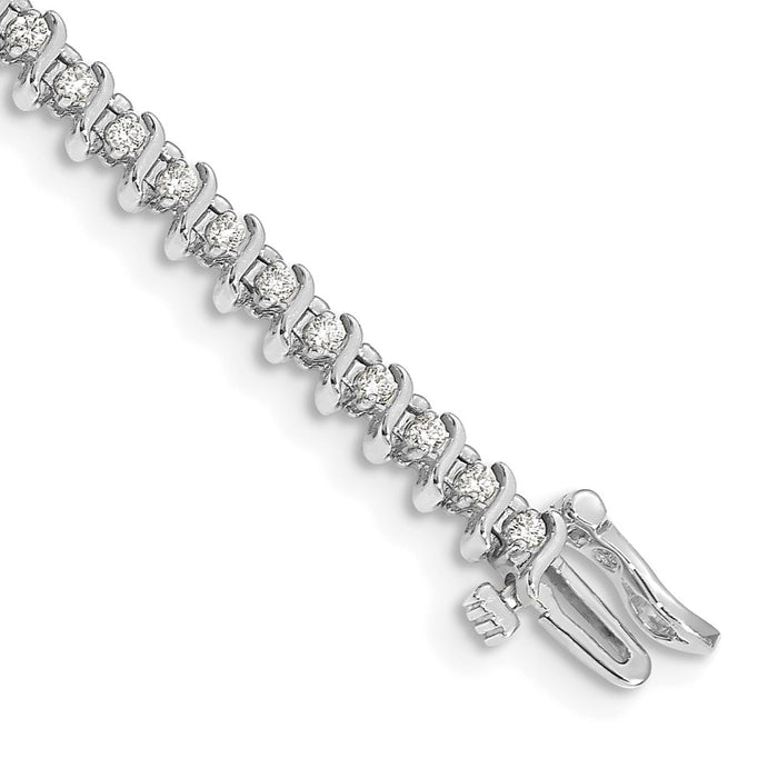 Buy Stylish 1.6mm Diamond Tennis Bracelet in 14K White Gold - Luxury Value-1