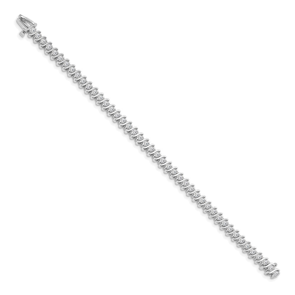 Buy Stylish 14K White Gold 2.6mm Diamond Tennis Bracelet - Luxury Value!