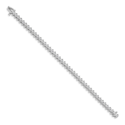 Buy Stylish 14K White Gold 2.6mm Diamond Tennis Bracelet - Luxury Value!