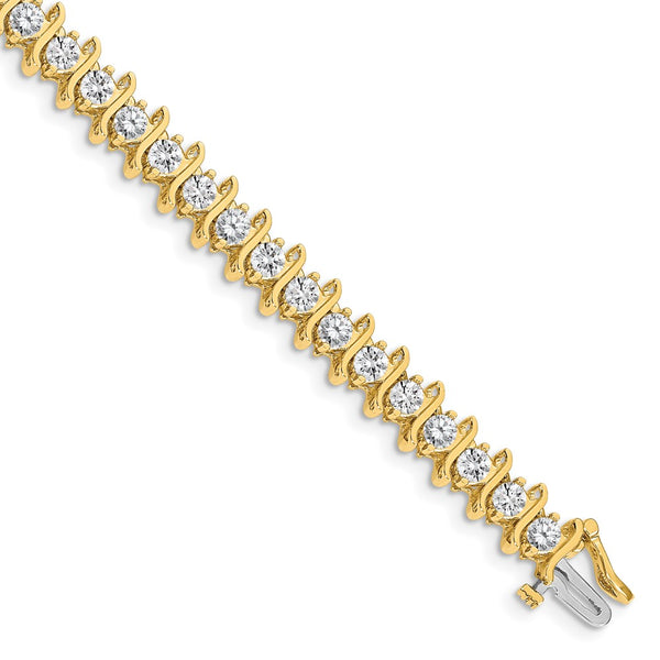 14K Gold 3.8mm Diamond Tennis Bracelet