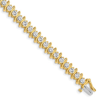 High-Quality 14K Gold 3.8mm Diamond Tennis Bracelet - Stylish & Affordable!