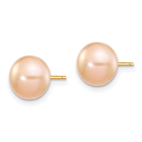 14K Gold Freshwater Pearl Stud Earrings, 7-8mm