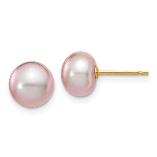 Buy Stylish 14K Gold Freshwater Pearl Stud Earrings - 7-8mm, Luxury Value!