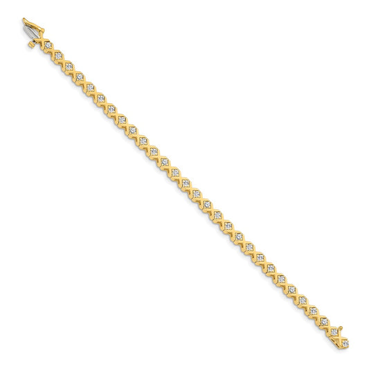 Buy Stylish 14K Gold AAA Diamond Tennis Bracelet - 7.5 Inches, Luxury Value