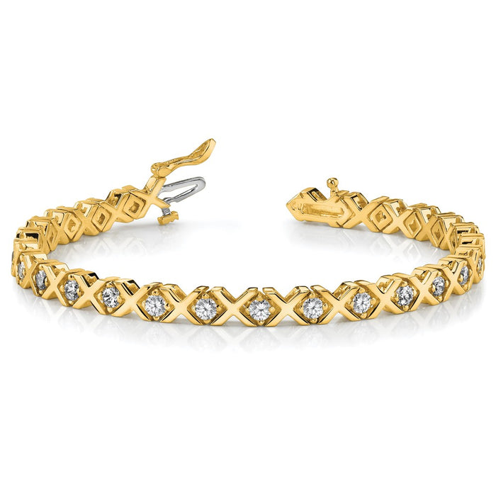 Shop 14K Gold 2.6mm Diamond Tennis Bracelet Setting - Luxury & Value-3