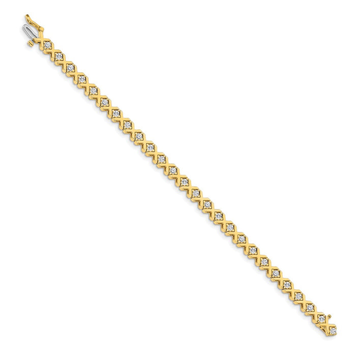 Shop Stylish 14K Gold AA Diamond Tennis Bracelet - Luxury Value & Elegance-2