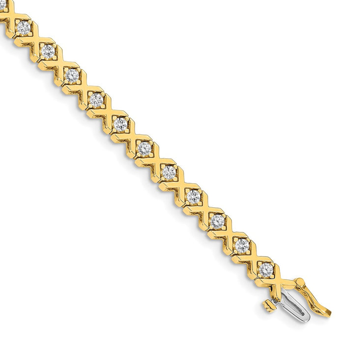 Shop Stylish 14K Gold AA Diamond Tennis Bracelet - Luxury Value & Elegance-1