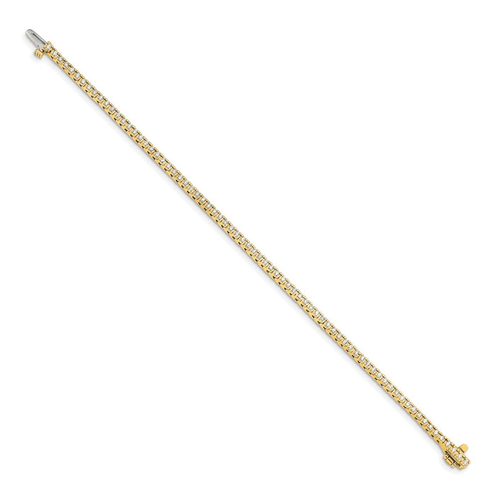Buy Stylish 14K Gold AA Diamond Tennis Bracelet - 7.5" Long & Affordable Luxury-2