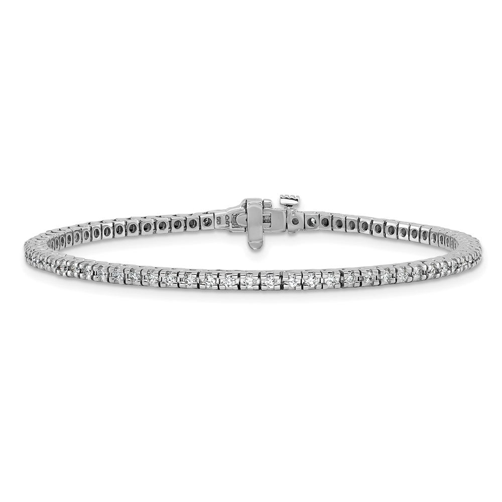Exclusive 14K White Gold AAA Diamond Tennis Bracelet - Stylish Elegance at a Discounted Price