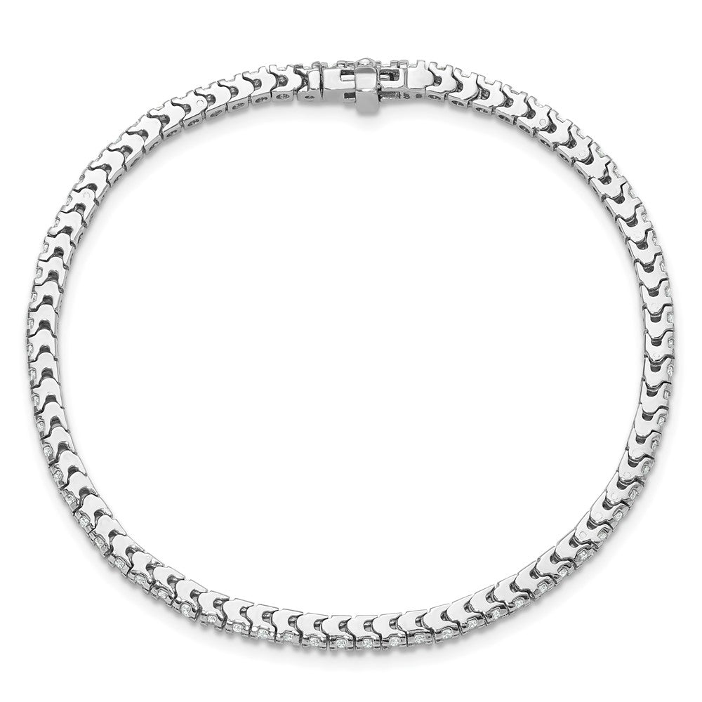 Buy 14K White Gold VS Diamond Tennis Bracelet - Stylish 7 Elegant Sparkle