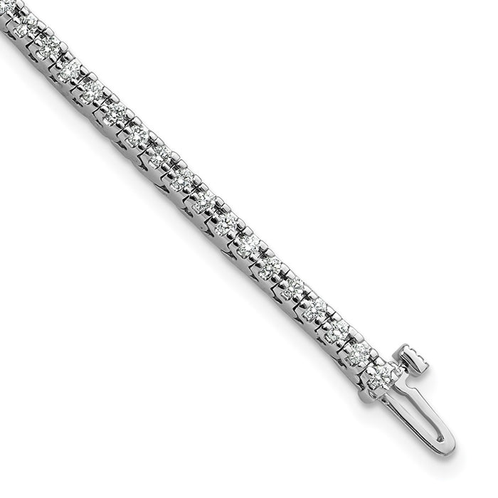 Exclusive 14K White Gold Diamond Tennis Bracelet | Stylish & Affordable Luxury-1