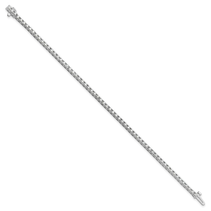 Exclusive 14K White Gold Diamond Tennis Bracelet - Stylish 7.5" Luxury Value-2