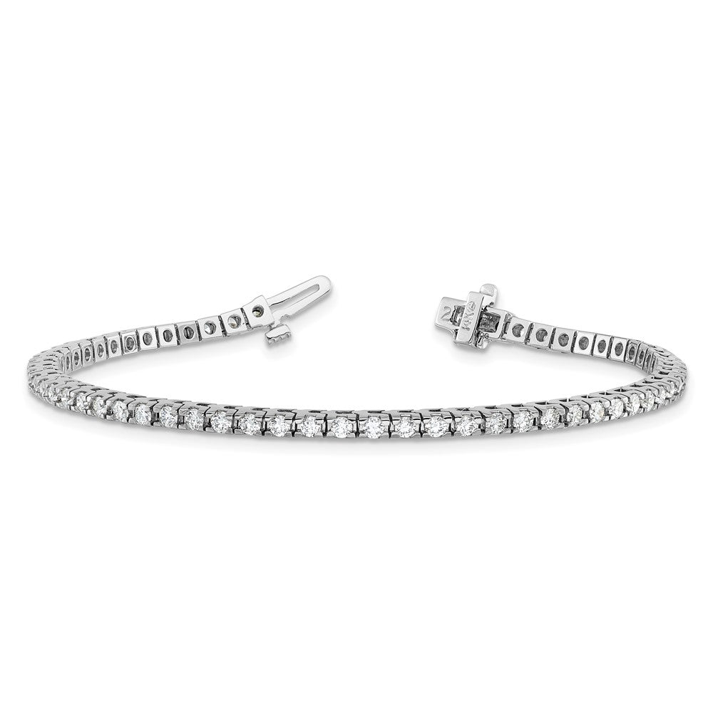 Exclusive 14K White Gold Diamond Tennis Bracelet - Stylish 7.5" Luxury Value
