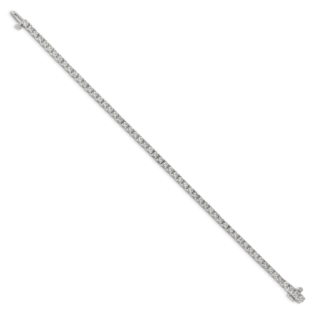 Designer 14K White Gold AAA Diamond Tennis Bracelet - Stylish & Affordable Luxury