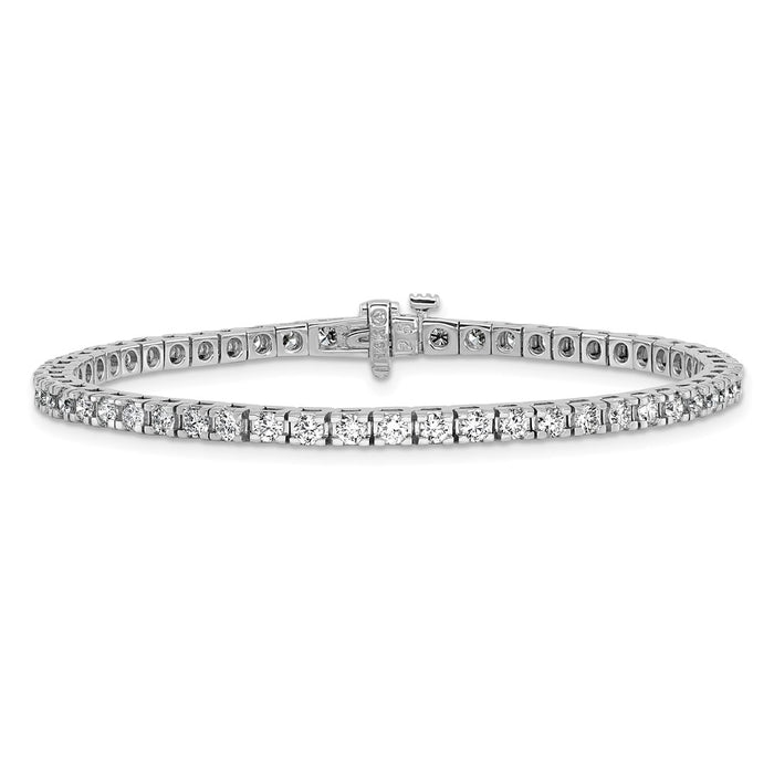 Order 14K White Gold VS Diamond Tennis Bracelet - Elegant Luxury Value-3