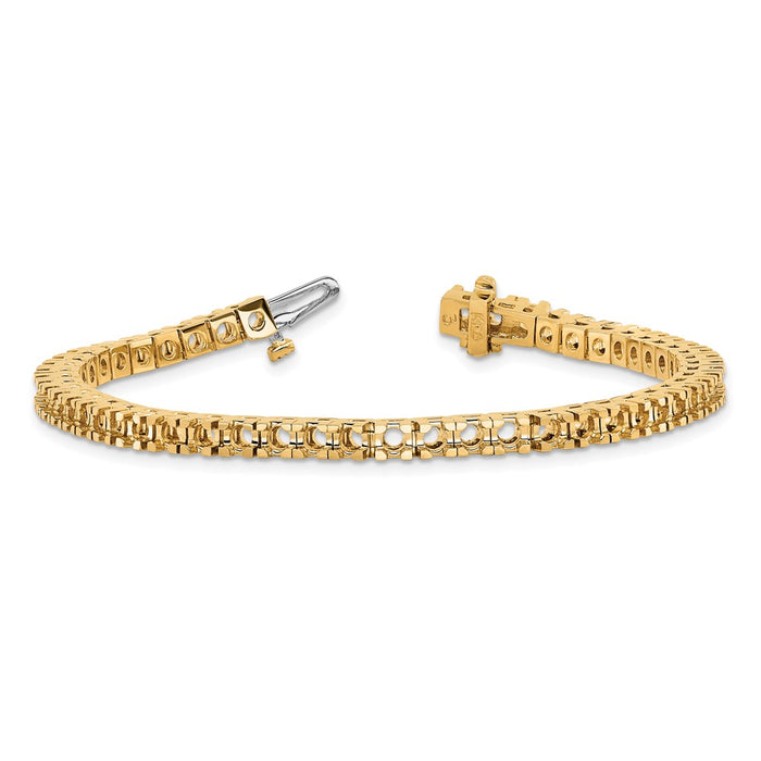 Exclusive 14K Gold Diamond Tennis Bracelet Setting - Stylish & Affordable Elegance-3
