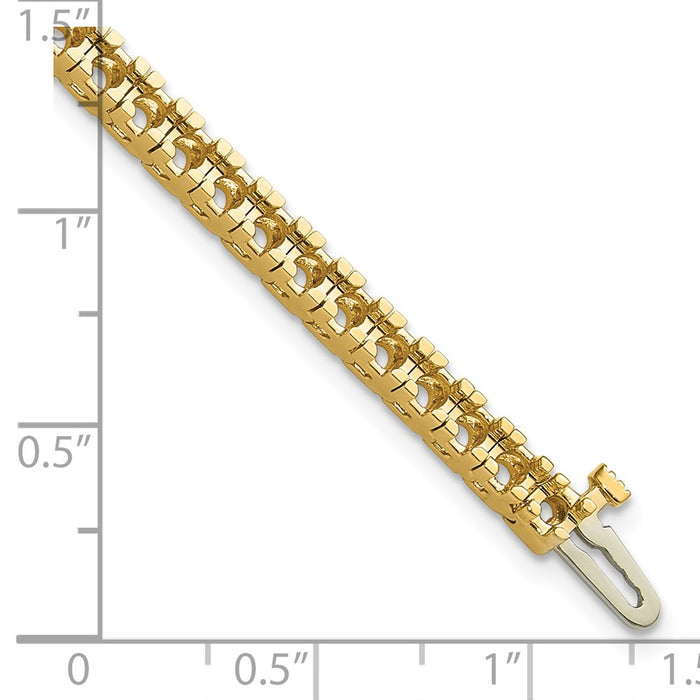 Exclusive 14K Gold Diamond Tennis Bracelet Setting - Stylish & Affordable Elegance-4