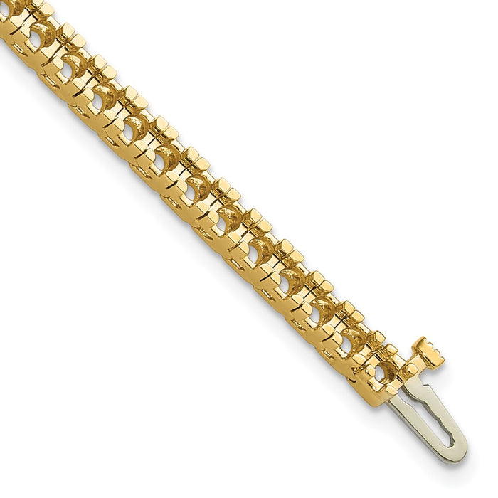 Exclusive 14K Gold Diamond Tennis Bracelet Setting - Stylish & Affordable Elegance-1