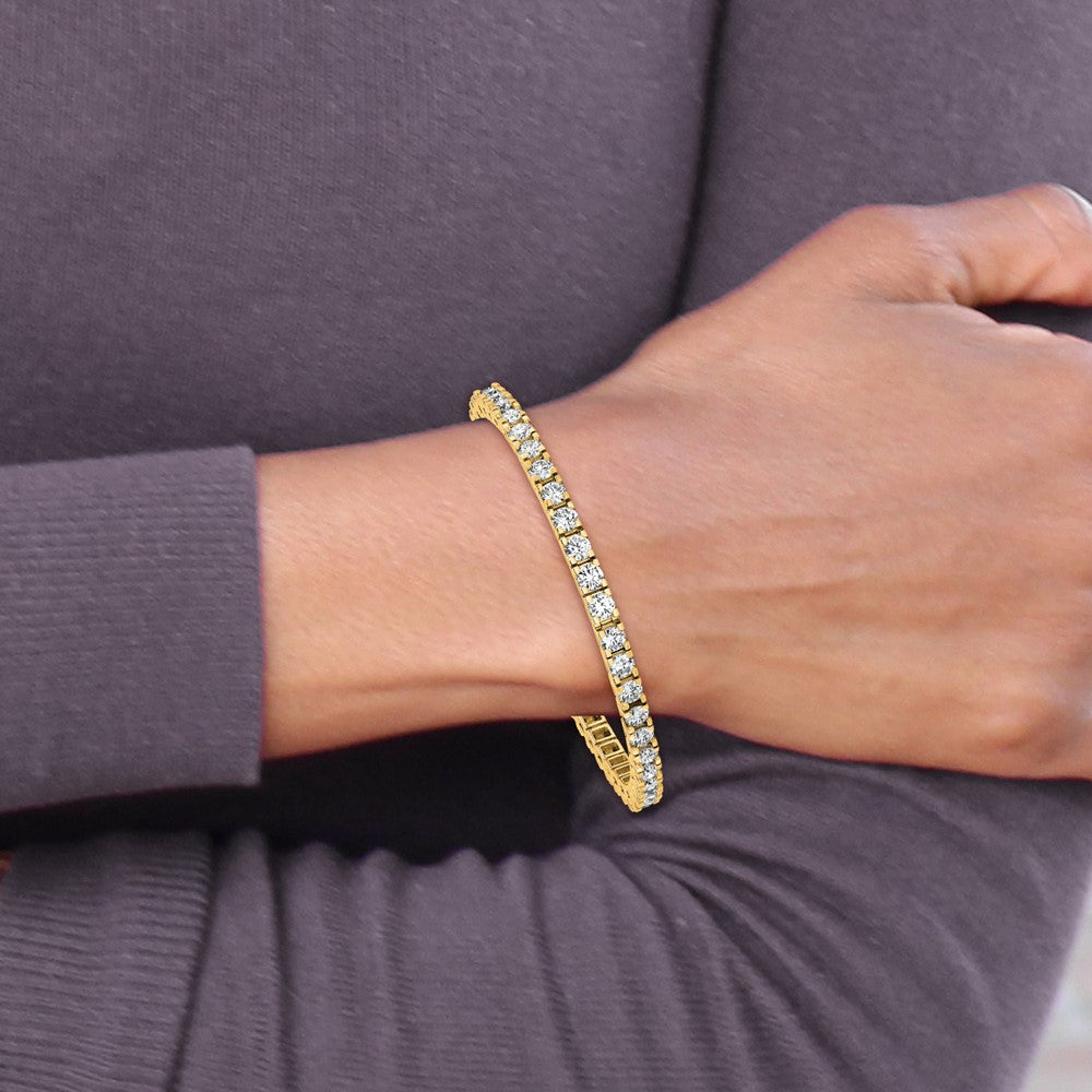 High-Quality 14K Gold Diamond Tennis Bracelet Setting - Stylish & Affordable!