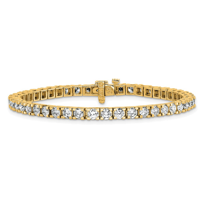 High-Quality 14K Gold Diamond Tennis Bracelet Setting - Stylish & Affordable!-3