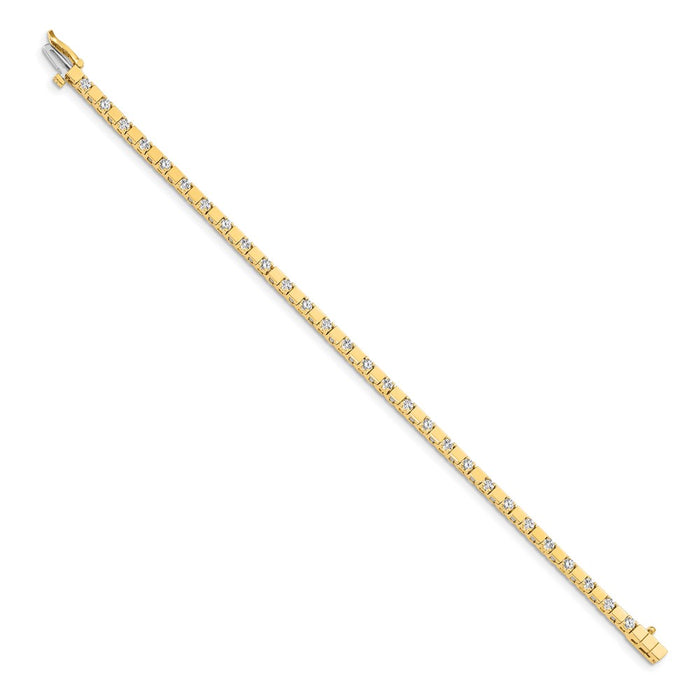 Shop Stylish 14K Gold Diamond Tennis Bracelet Setting - Exclusive Design!-2