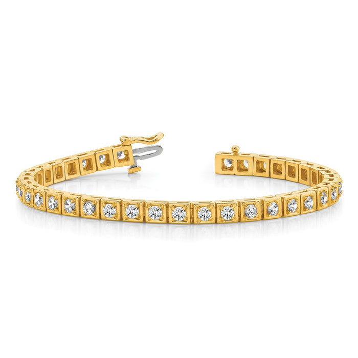 High-Quality 14K White Gold VS Diamond Tennis Bracelet - Stylish & Affordable-3