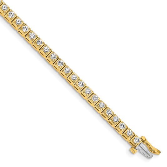 High-Quality 14K Gold AAA Diamond Tennis Bracelet - Stylish Luxury Value!