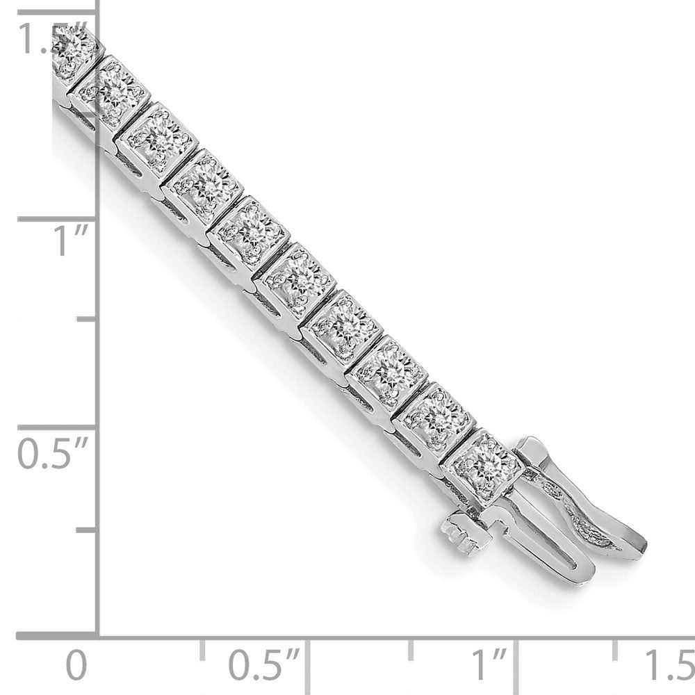 Buy Stylish 14K White Gold AA Quality Diamond Tennis Bracelet - 7.5"