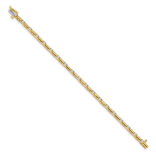 High-Quality 14K Gold Diamond Tennis Bracelet - Stylish Luxury at Great Price