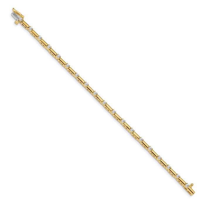High-Quality 14K Gold Diamond Tennis Bracelet - Stylish Luxury at Great Price-2