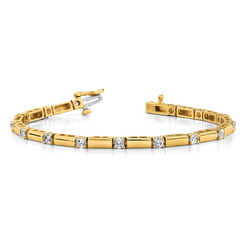 High-Quality 14K Gold Diamond Tennis Bracelet - Stylish Luxury at Great Price